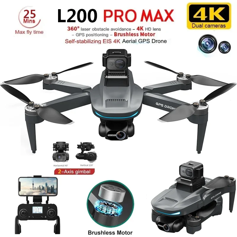 L200 PRO MAX Drone 4K 2-Axis P - Drone Mapping 评论和价格