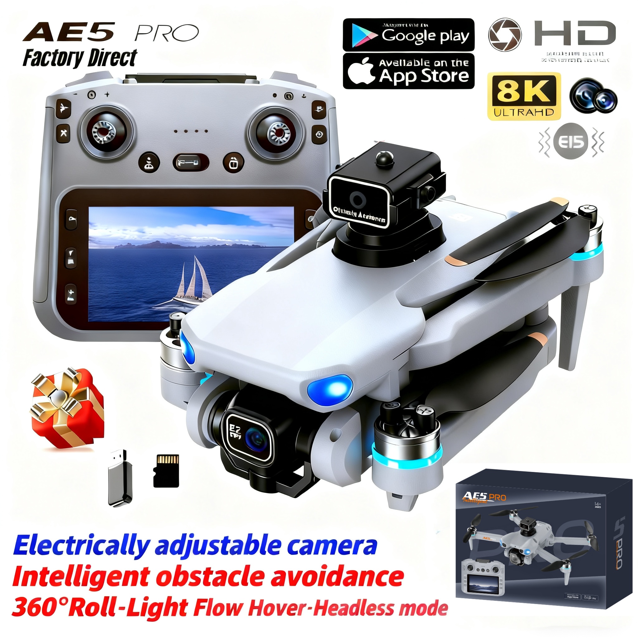 2026 New AE5 Pro Drone 8K HD 4 - Drone Video Production 评论和价格