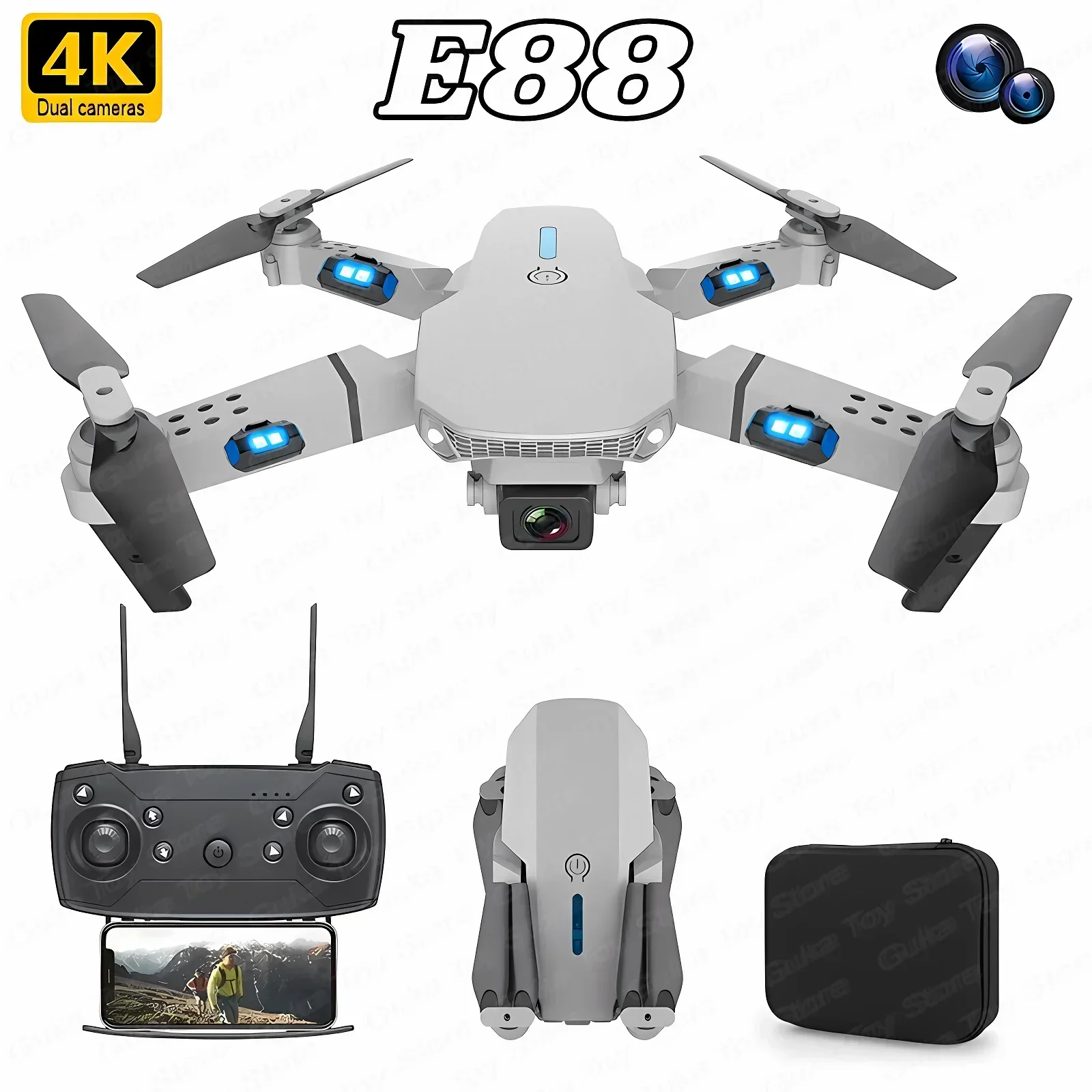 E88 Pro WIFI FPV Drone Wide An - Drone Aerial Photography 评论和价格
