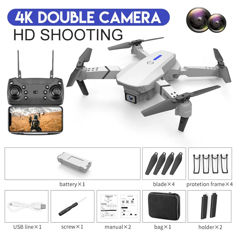 E88 ProIntelligent Folding Dro - Drone Aerial Photography 评论和价格