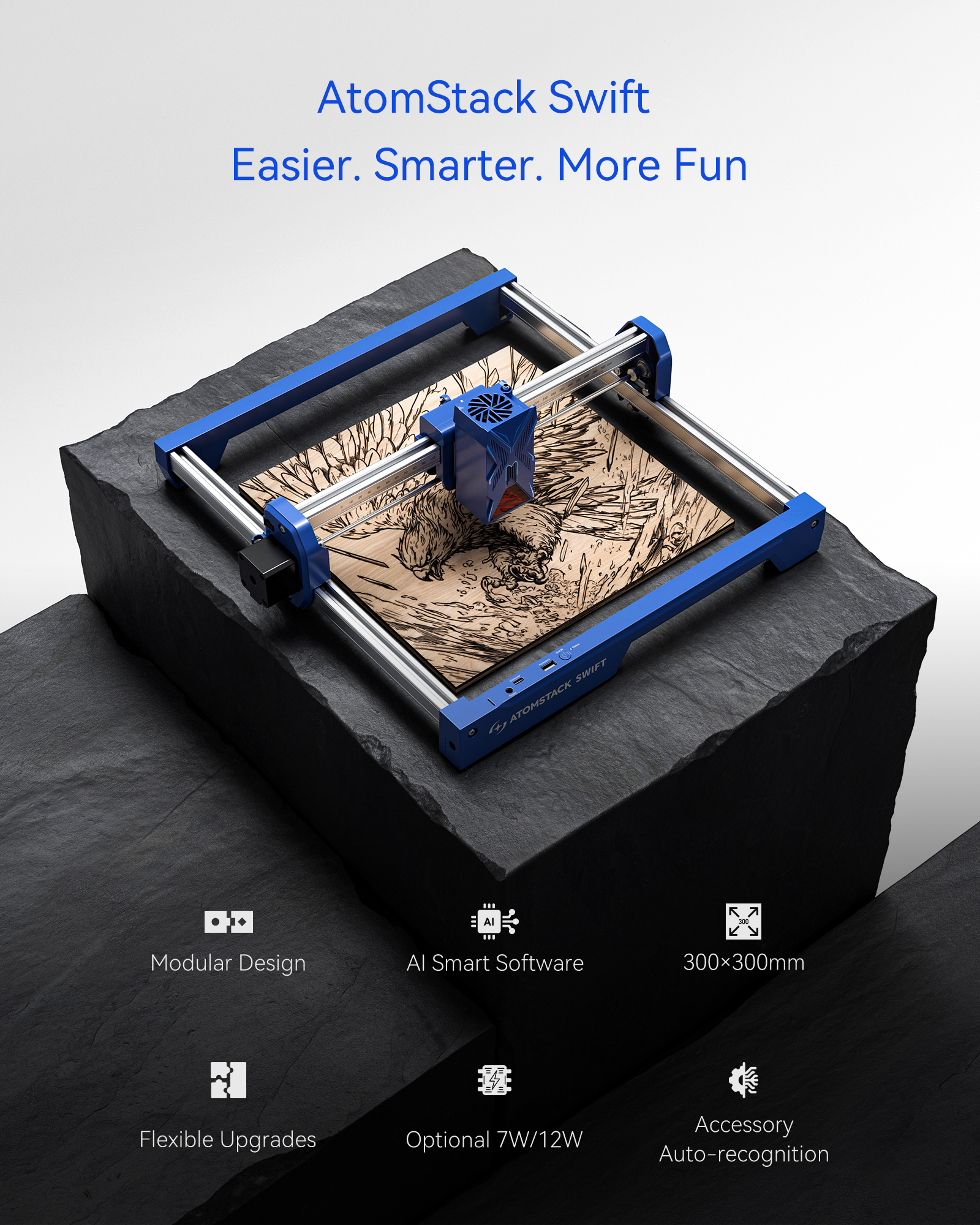 ATOMSTACK Swift 7W Portable La - Drone Lidar 评论和价格