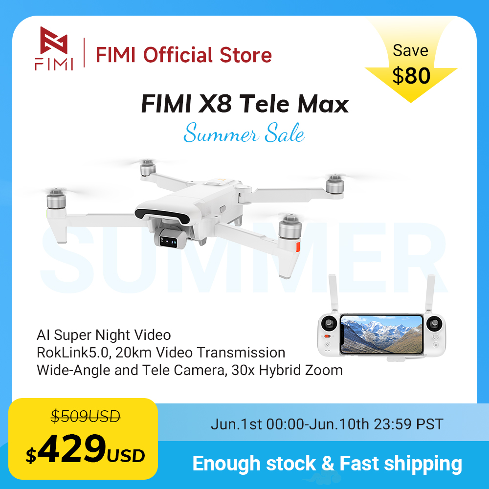 FIMI X8 Tele Max drone 1/2-inc - Drone Thermal Imaging 评论和价格